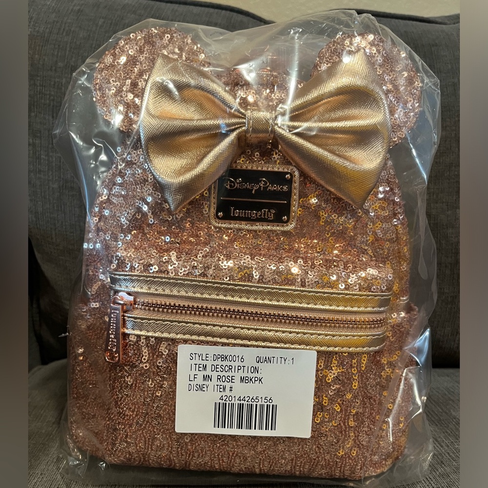 Disney Parks Rose Gold Backpack